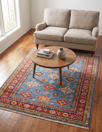 5' 1 x 7' 2 Hand Knotted Kazak Rug