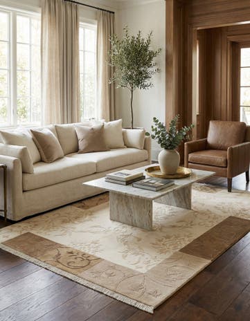 4' 7 x 6' 7 Hand Knotted Darya Wool Rug