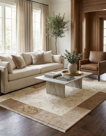 4' 7 x 6' 7 Hand Knotted Darya Wool Rug