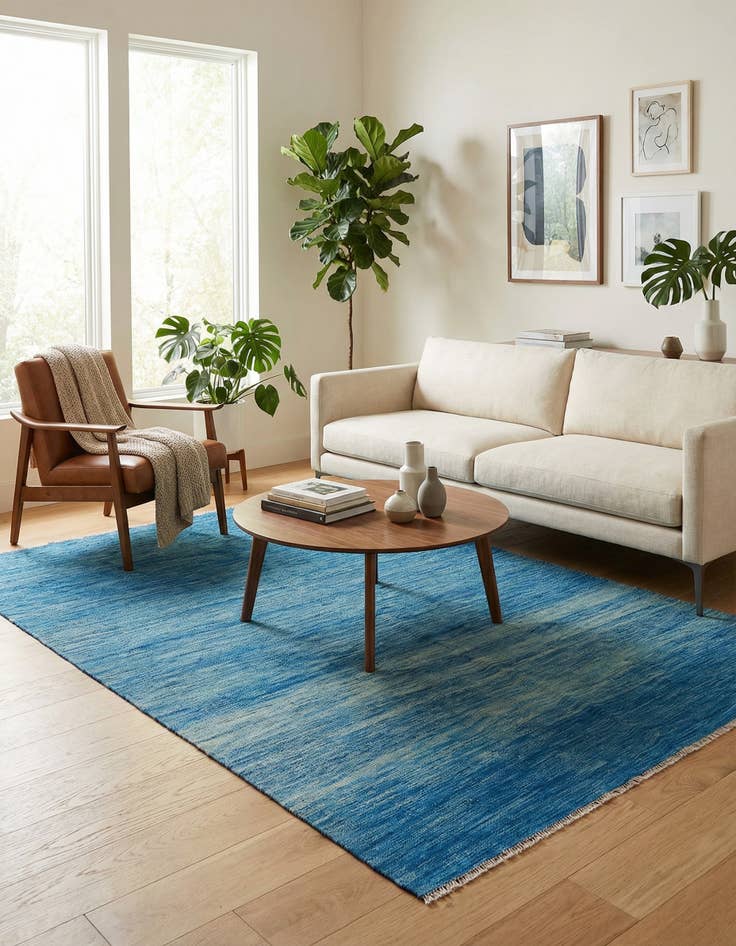 Detail image of 5' x 6' 8  Hand Woven Kilim Modern Wool Rug