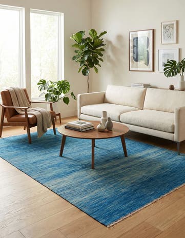 5' x 6' 8 Hand Woven Kilim Modern Wool Rug