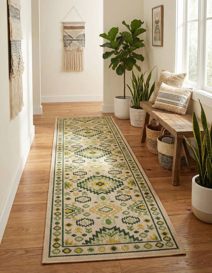 Detail image of 2' 7 x 12'  Washable Baja Indoor / Outdoor Runner Rug