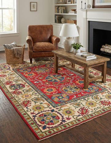 4' 10 x 6' 7 Hand Knotted Kazak Rug