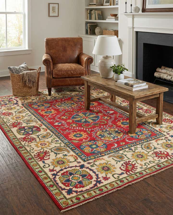 4' 10 x 6' 7 Hand Knotted Kazak Rug