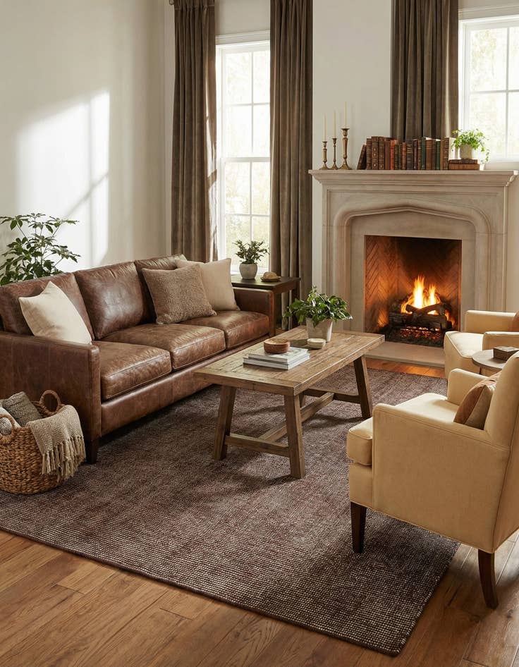 Detail image of  5' 1 x 8'  Hand Woven Jill Zarin English Manor Wool Rug