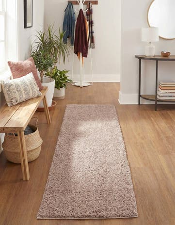 Mushroom Jill Zarin Shaggy Chic Runner Rug