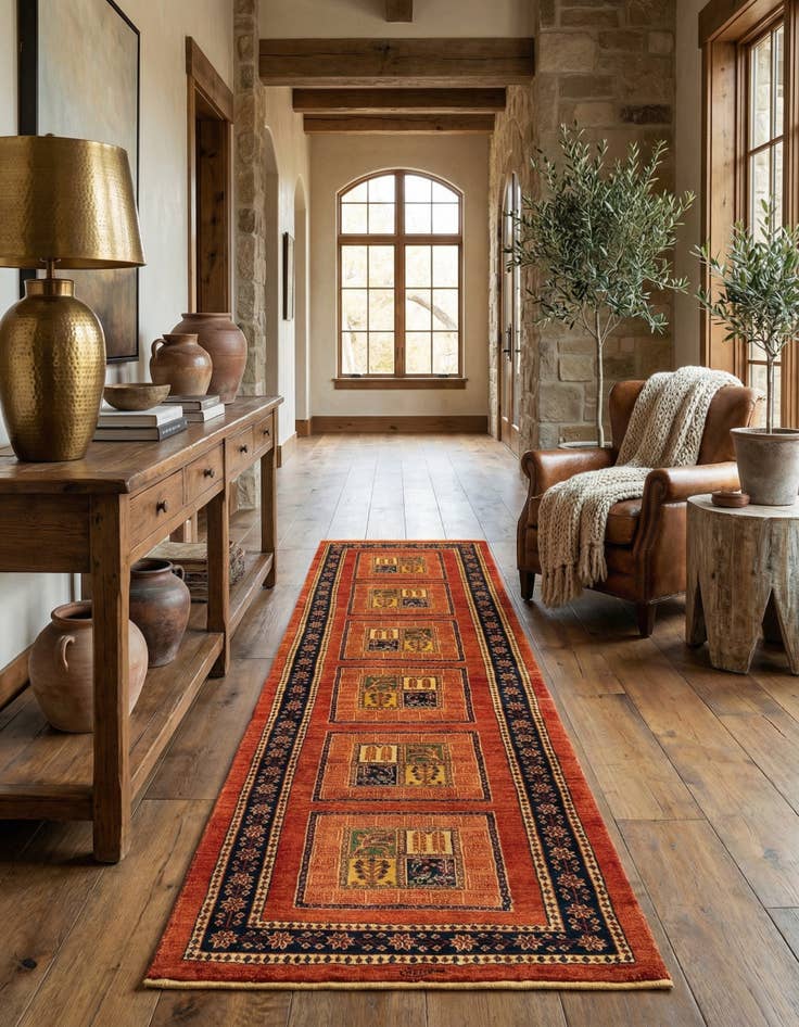 Detail image of 2' 11 x 9' 3 Luribaft Wool Runner Rug