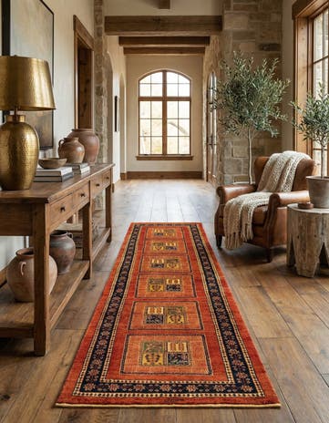 2' 11 x 9' 3 Luribaft Wool Runner Rug
