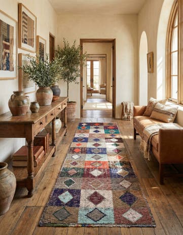 4' 4 x 15' 3 Hand Knotted Moroccan Wool Runner Rug