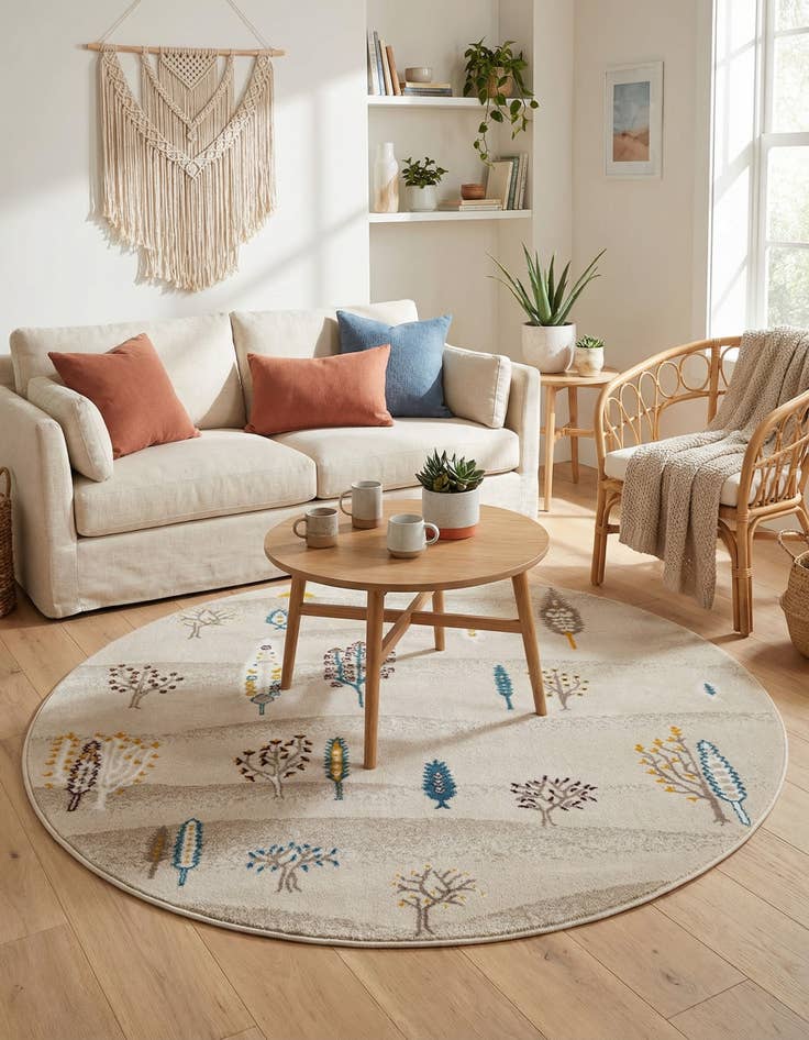 Detail image of 5' 3 x 5' 3 Laguna Round Rug