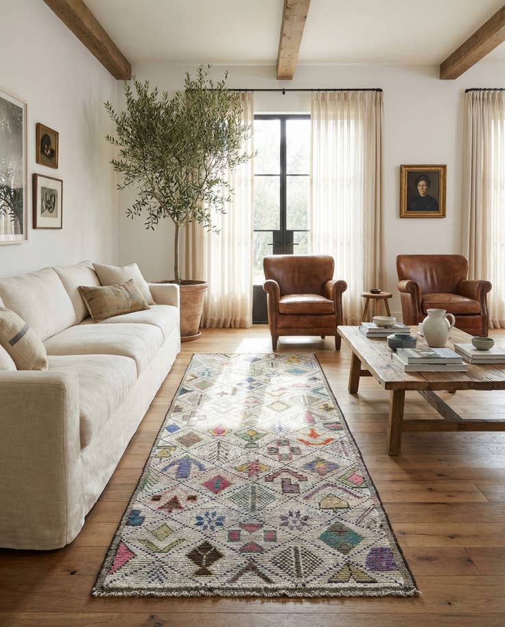 Detail image of 5' 7 x 14' 8 Hand Knotted Moroccan Runner Rug