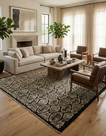 9' 2 x 12' 6 Hand Knotted Darya Wool Rug