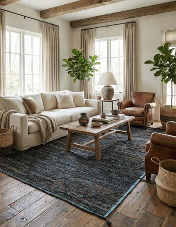 6' 1 x 9' 2 Hand Knotted Moroccan Wool Rug