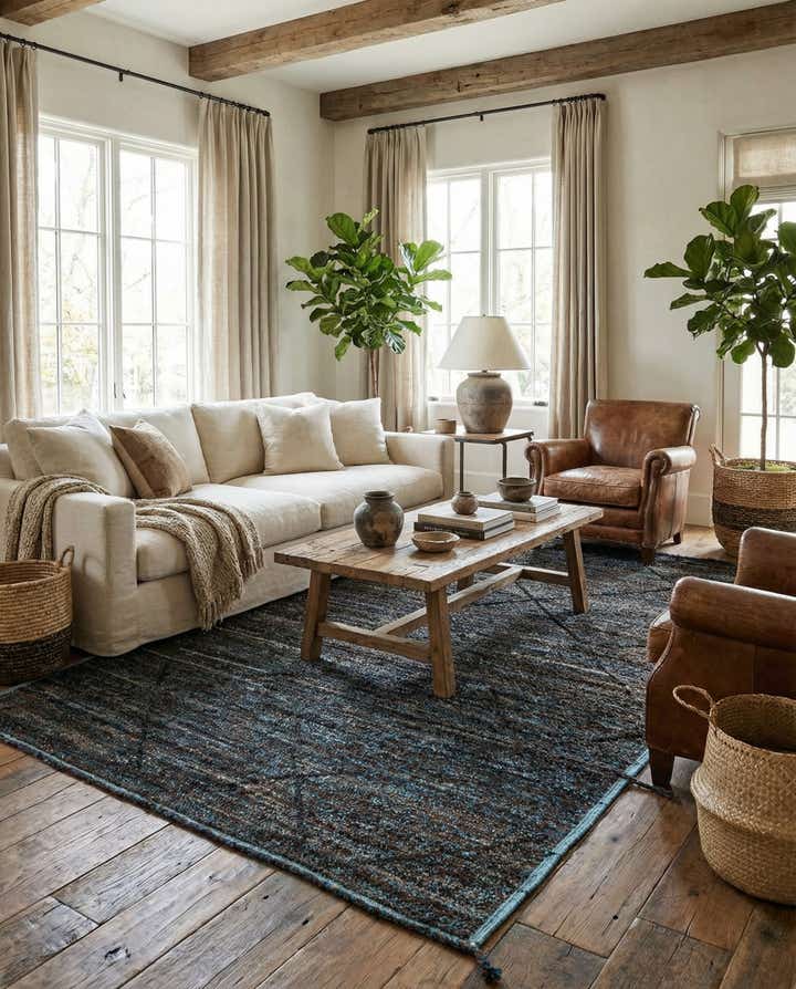 6' 1 x 9' 2 Hand Knotted Moroccan Wool Rug