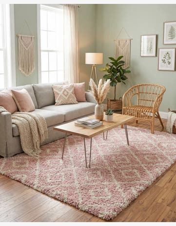 9' x 12' Lattice Shag Rug