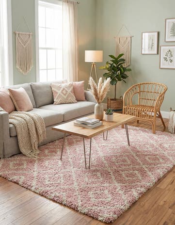 9' x 12' Lattice Shag Rug