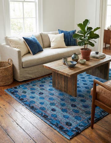 4' 3 x 6' 3 Hand Knotted Darya Wool Rug