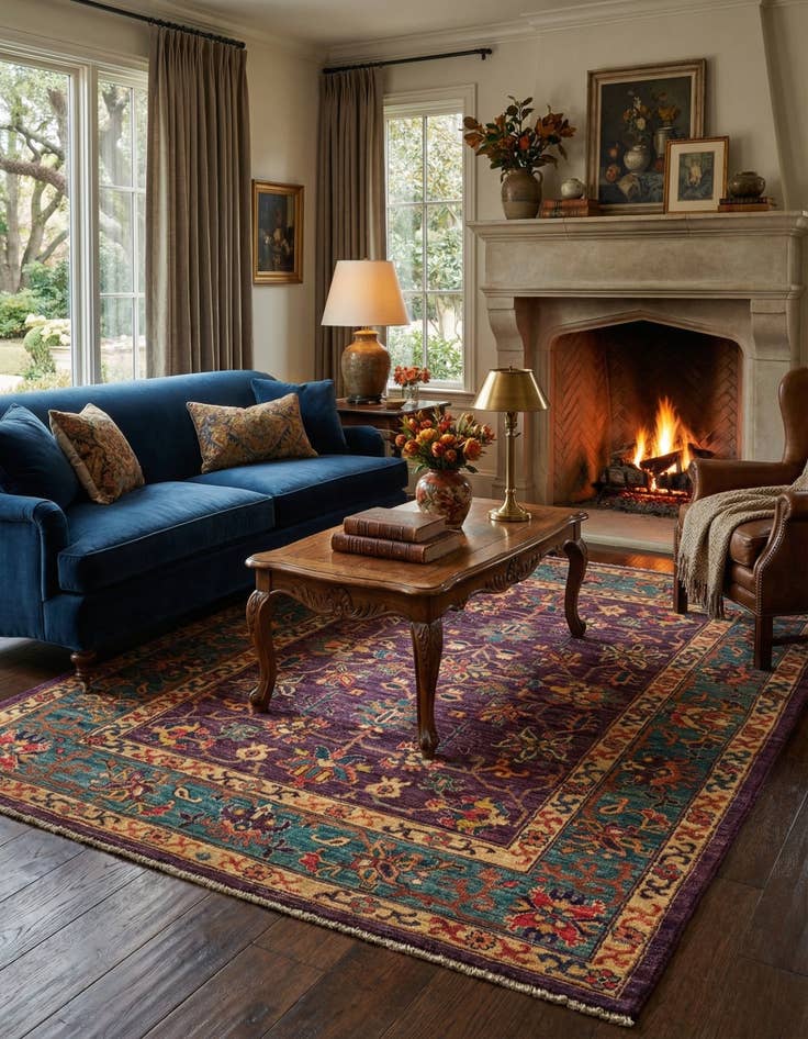 Detail image of 4' 11 x 6' 4 Sara Wool Rug