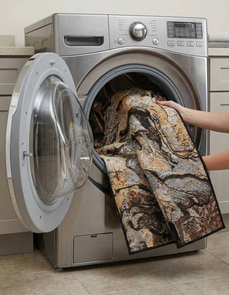 Detail image of  2' x 6'  Washable Modern Indoor / Outdoor Runner Rug