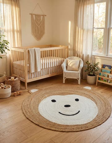 6' 1 x 6' 1 Kids Braided Jute Round Rug