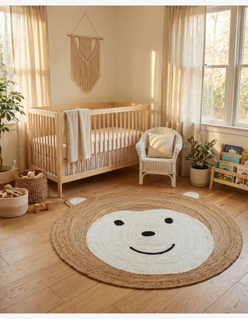 6' 1 x 6' 1 Kids Braided Jute Round Rug