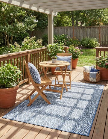 4' x 6' Easy-Clean Lattice Indoor / Outdoor Rug