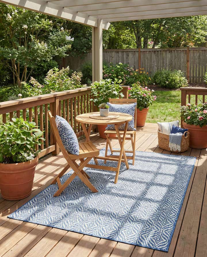 4' x 6' Easy-Clean Lattice Indoor / Outdoor Rug