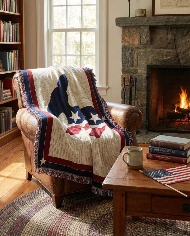 4' 6 x 6' Democratic Logo Throw Blanket