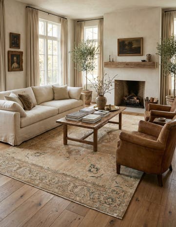 7' 2 x 11' 3 Hand Knotted Ultra Vintage Persian Wool Rug