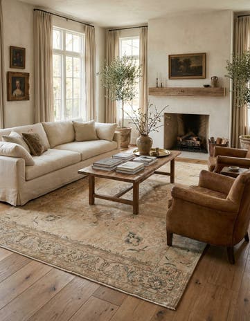 7' 2 x 11' 3 Hand Knotted Ultra Vintage Persian Wool Rug