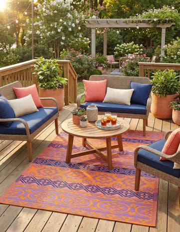 4' x 6' Easy-Clean Vista Breeze Indoor / Outdoor Rug