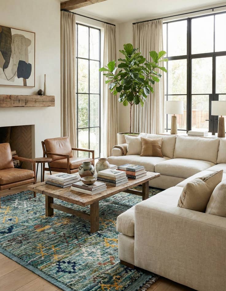 Detail image of 8' 10 x 10' 8  Hand Knotted Moroccan Wool Rug