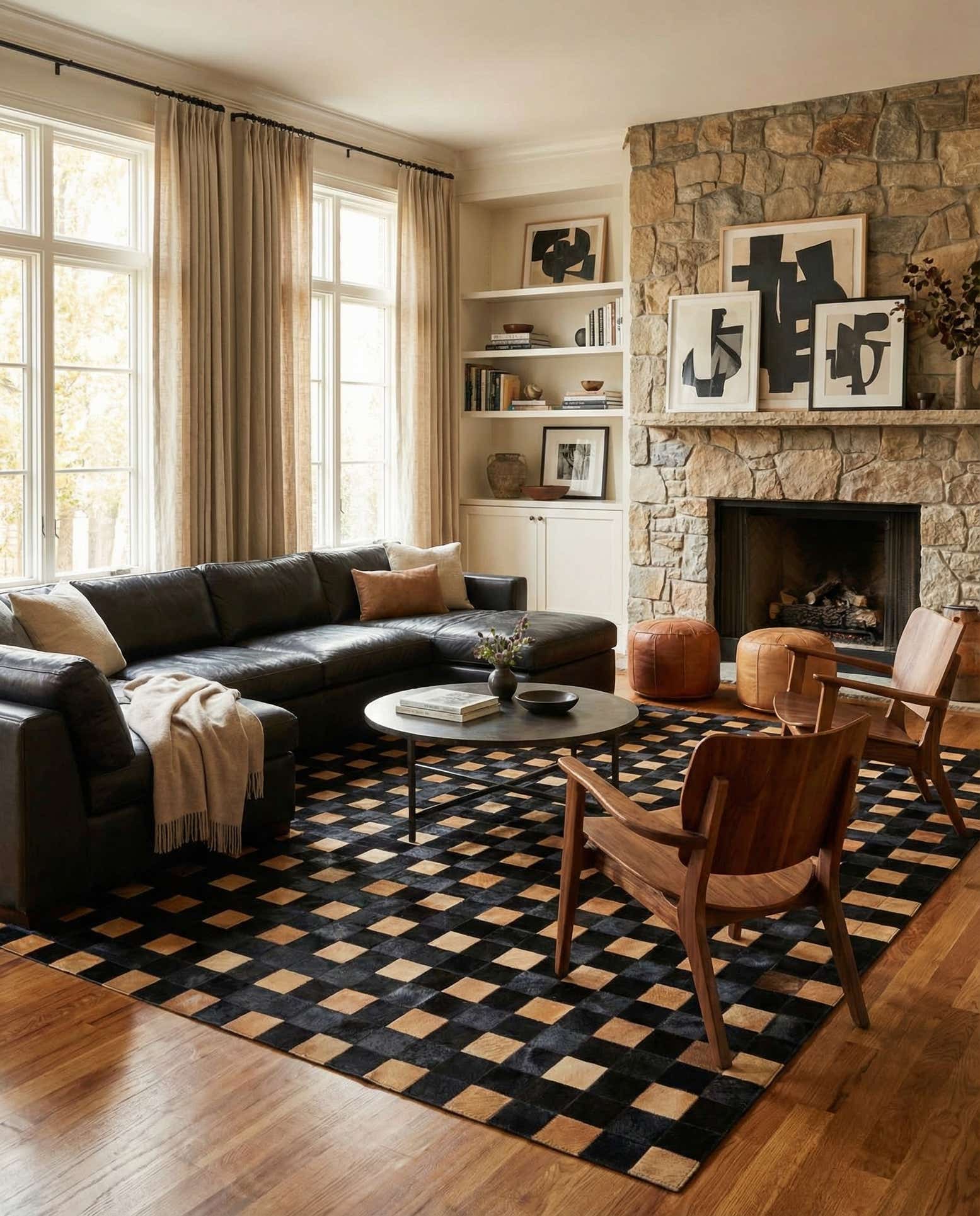 8' 1 x 9' 11 Cowhide - Patchwork Rug