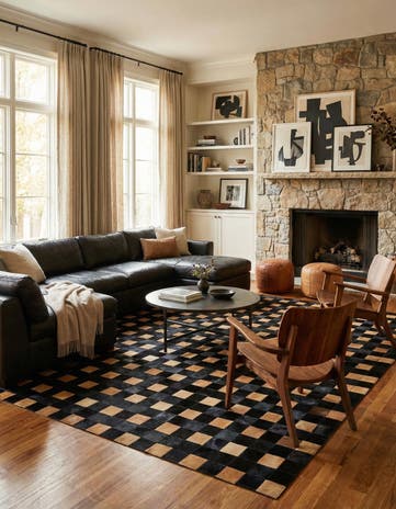 8' 1 x 9' 11 Cowhide - Patchwork Rug