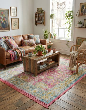 Pink Paragon Square Rug
