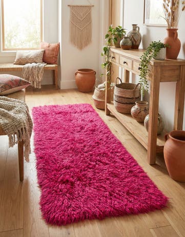 2' 5 x 4' 10 Hand Knotted Moroccan Wool Runner Rug