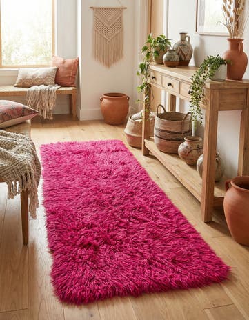 2' 5 x 4' 10 Hand Knotted Moroccan Wool Runner Rug