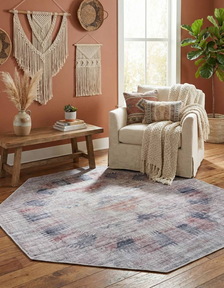 Detail image of 7' 10 x 7' 10  Washable Sisu Octagon Rug