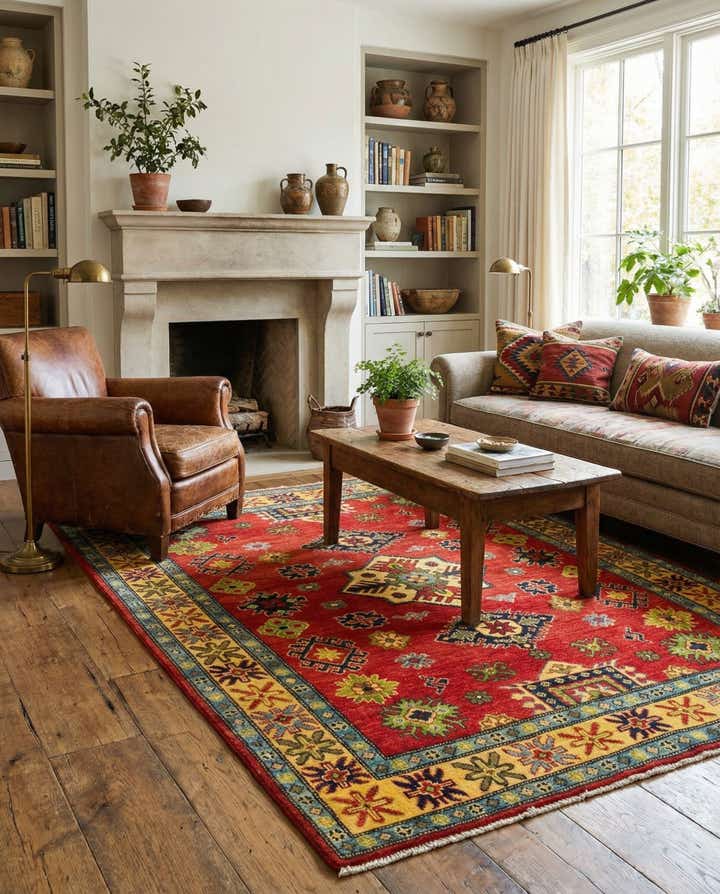 5' x 6' 5 Hand Knotted Kazak Rug