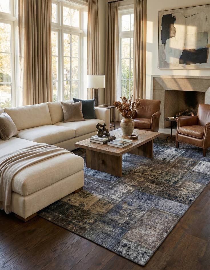 Detail image of 8' x 10' 3  Hand Knotted Ultra Vintage Persian Wool Rug