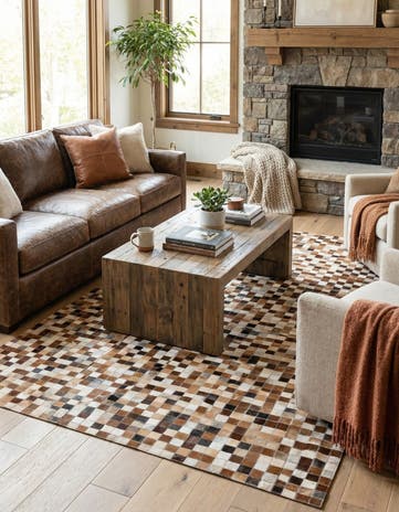 5' 1 x 7' 11 Cowhide Stocks Rug