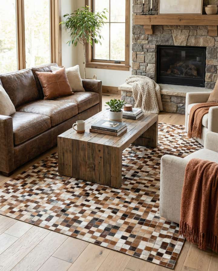 5' 1 x 7' 11 Cowhide Stocks Rug