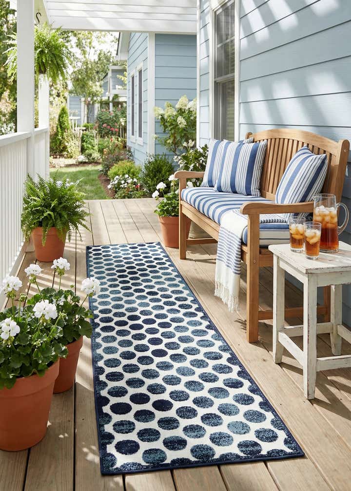2' 7 x 10' Easy-Clean Sabrina Soto Indoor / Outdoor Runner Rug