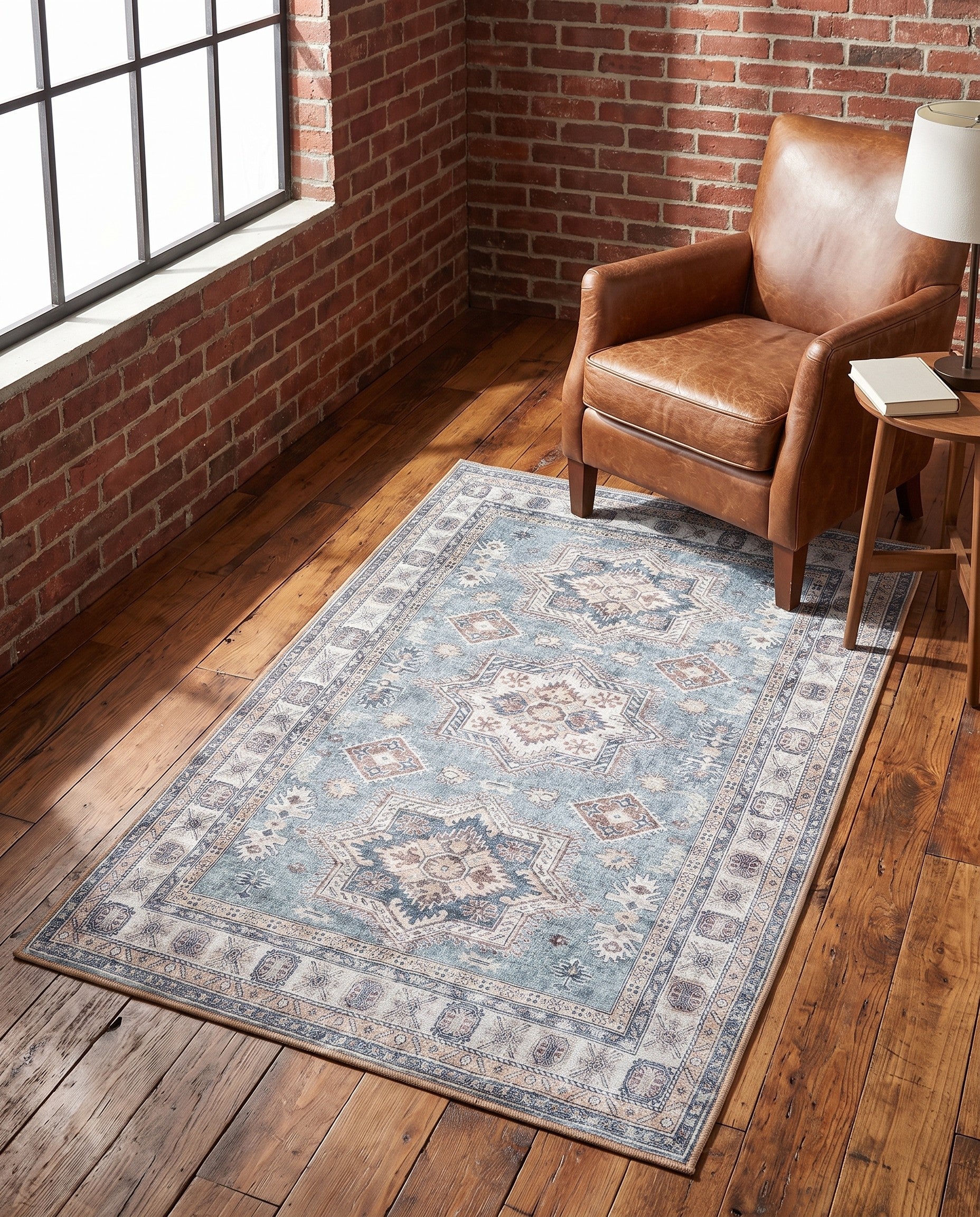 4' 1 x 6' 1 Washable Timeless Rug