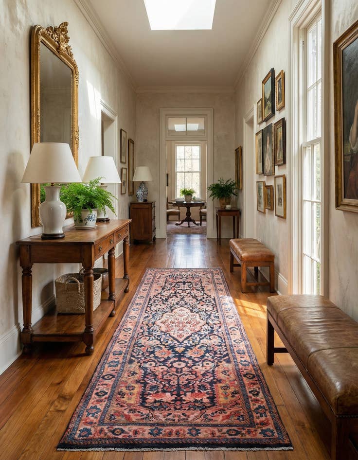 Detail image of 3' 9 x 10' 4 Hand Knotted Ultra Vintage Persian Wool Runner Rug