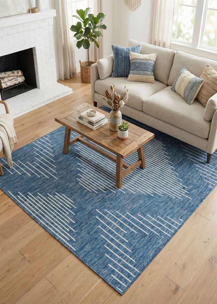 5' 3 x 8' Easy-Clean Modern Indoor / Outdoor Rug