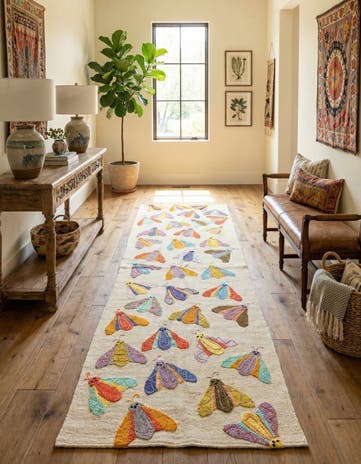 2' 6 x 7' 10 Hand Woven Kilim Suzani Wool Runner Rug