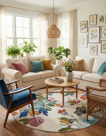 7' x 7' Blossom Round Rug