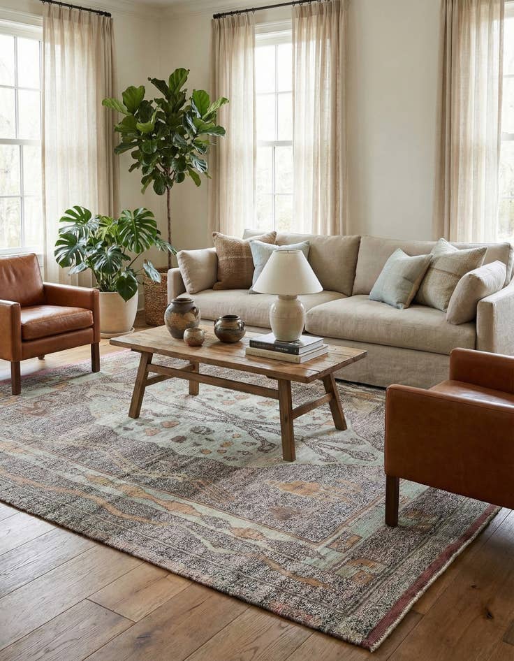 Detail image of 8' 10 x 12' 1  Hand Knotted Moroccan Wool Rug