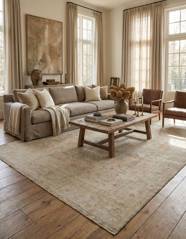 Detail image of  9' 3 x 11' 9  Hand Knotted Ultra Vintage Persian Wool Rug